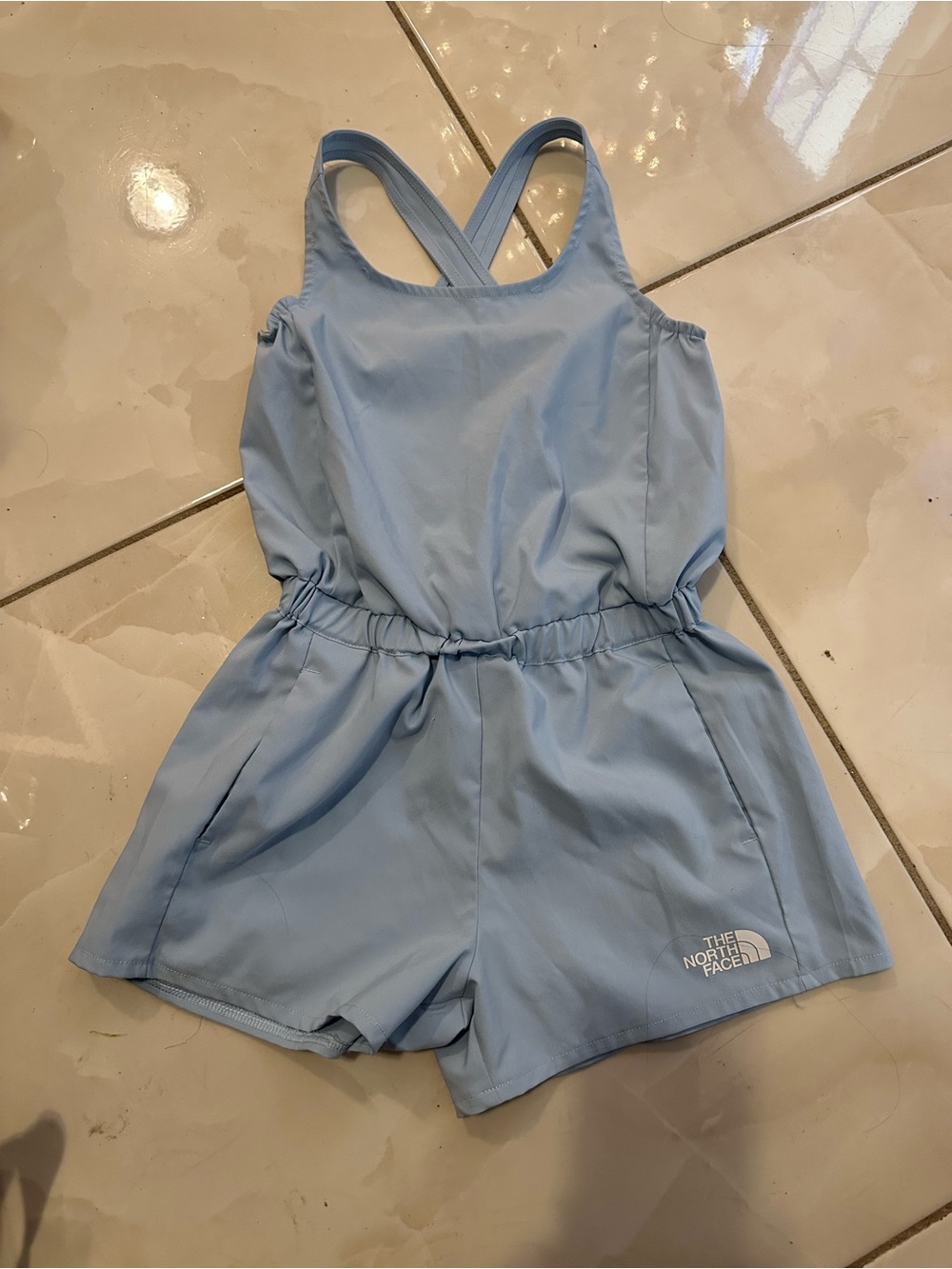 The North Face Light Blue Girls' Crossback Romper